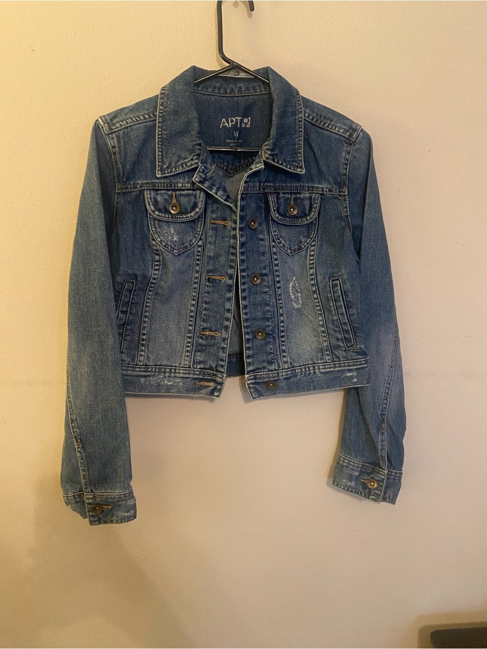 Apt. 9 Medium Blue Cropped Denim Jacket